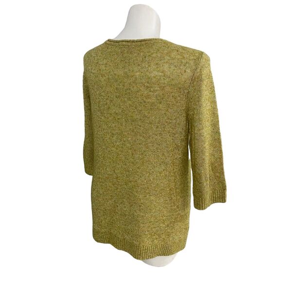 CJ Banks Sweater Womens 1X Green Textured Knit Cabin Nature Lightweight Office - Picture 7 of 15